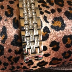 Silver Bracelet with Rhinestones